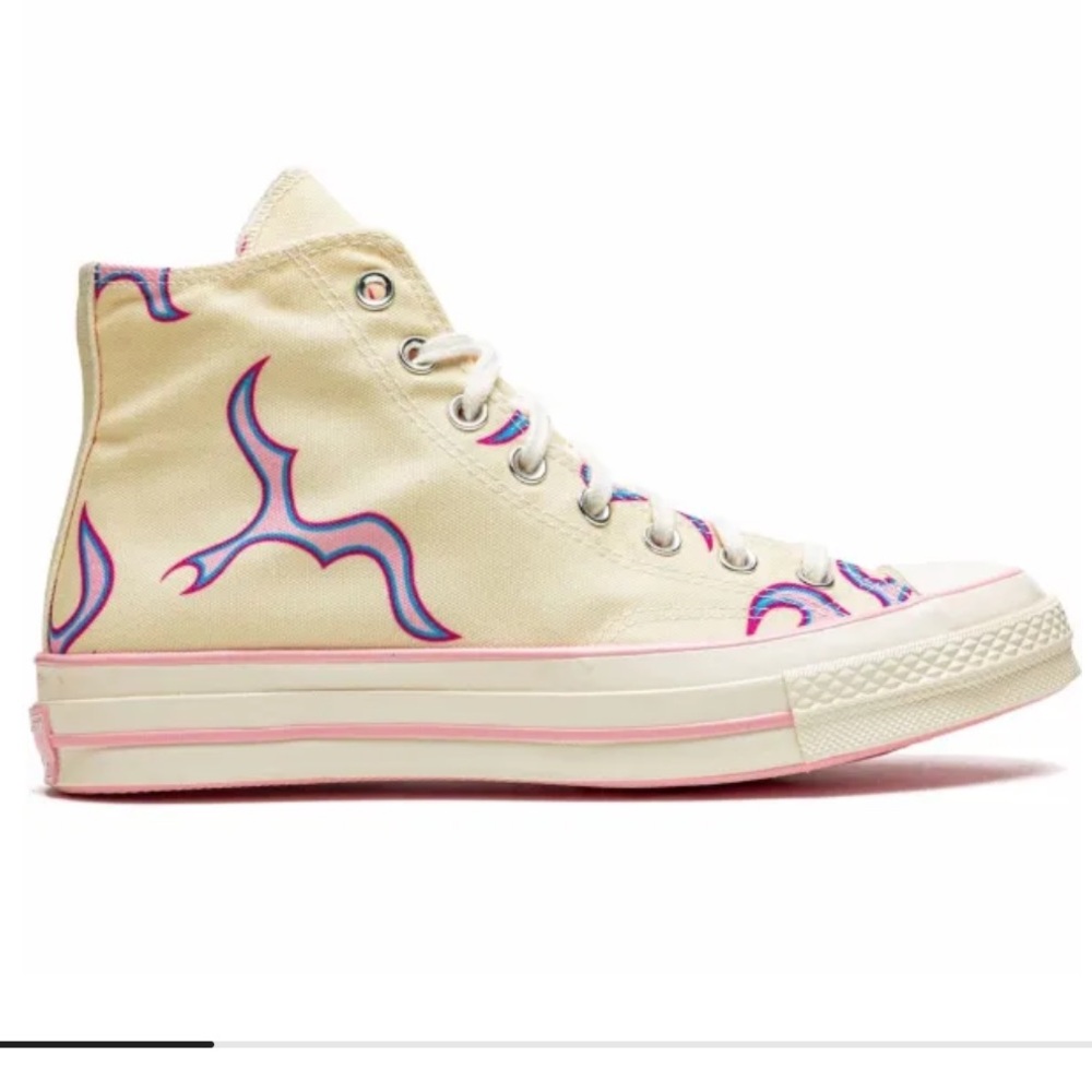 Converse x Golf Le Fleur Chuck 70 Hi "Pink Flames" High-Top Sneakers